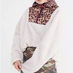 Urban Outfitters Sherpa Leopard Jacket